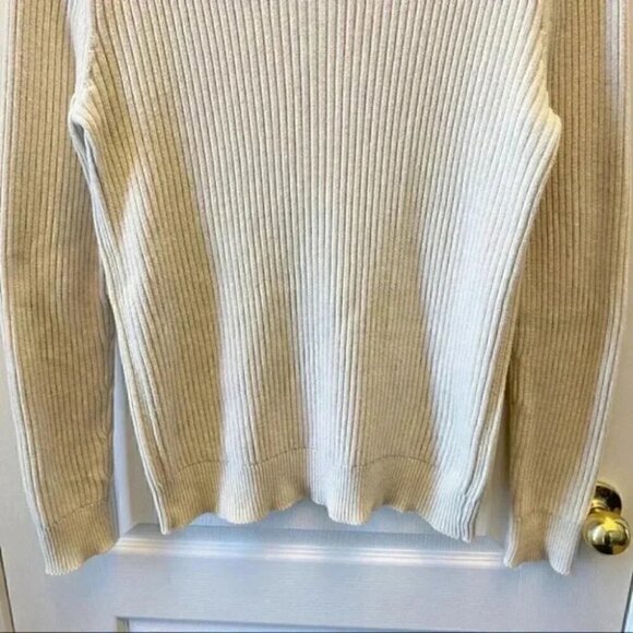 American Rag Mens Sweater 1/4 Zip Ribbed Cotton Pullover Beige Size Large - Picture 9 of 16